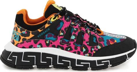 Shop Versace Leopard Trigreca Sneakers 